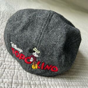 Mickey Disney Newsboy Gray Topolino Hat Cap